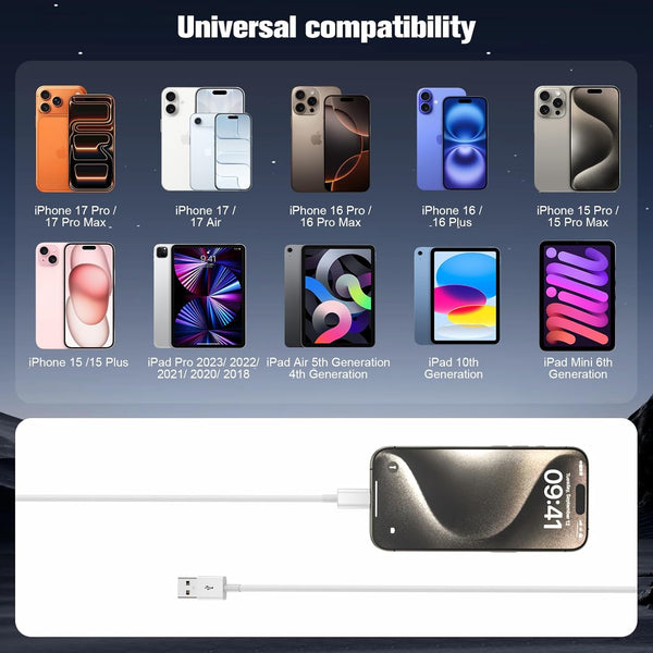Car Carplay Cable for iPhone 17/16/15,iPhone 16/15 Plus17/16/15 Pro 17/16/15Pro Max charger ,USB A to USB C for Carplay USB C Cord, iPad USB C