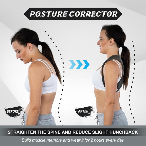 Posture Corrector for Women and Men, Adjustable Posture Back Brace Shoulder Brace, Discreet under Clothes Design Back Support, Back Pain Relief