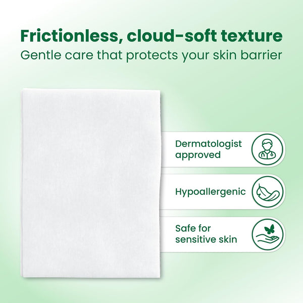 Clean Skin Club Clean² Sensitive Skin Face Pads – Ultra-Soft 100% Organic Cotton, Fragrance-Free & Lint-Free Makeup Remover & Toner, Dermatologist