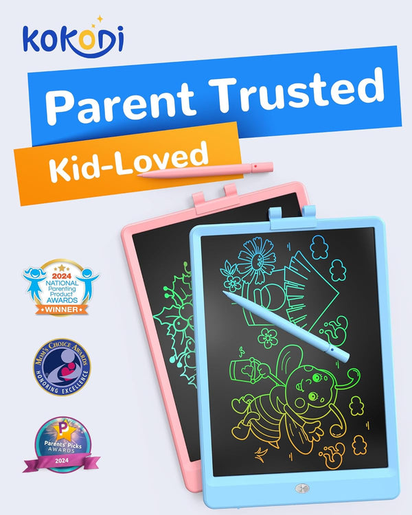 KOKODI LCD Writing Tablet, Valentines Day Gifts for KidsÃ¯Â¼Â10 Inch Colorful Toddler Doodle Board Drawing Tablet, Erasable Reusable Electronic