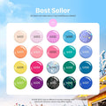 Beetles Gel Nail Polish Set- 23Pcs Summer Color Gel Polish with Base Gel Top Coat Bright Colors, Gel Polish Kit Blue Pink Purple Orange Green