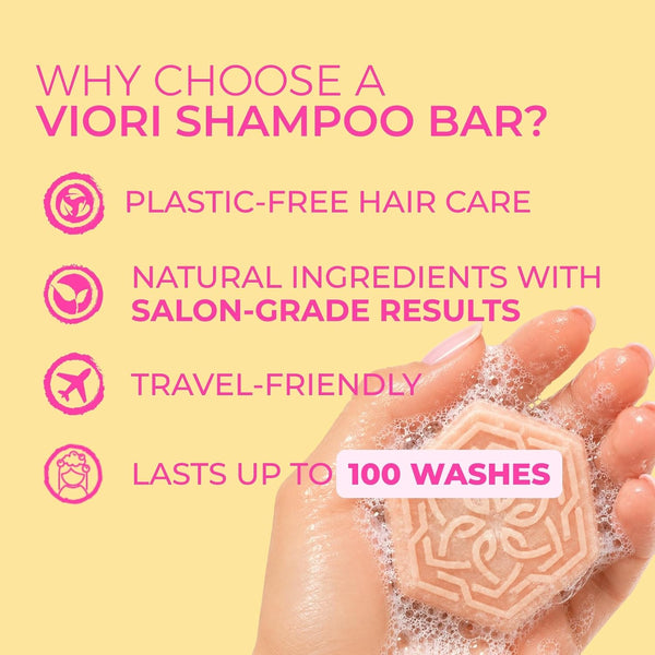 Viori Coconut Moisturizing & Repair Shampoo Bar - Dry Damaged Hair Coconut 3.1 Ounce (Pack of 1)