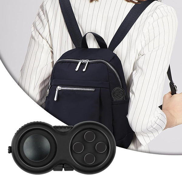 Original Fidget Toy Game, Rubberized Classical Controller Fidget Concentration Toy with 8-Fidget Functions and Lanyard - Excellent for Relieving