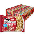 Nissin Top Ramen Noodle Soup, Beef, 3 Ounce (Pack of 24) | Quick, convenient meal ready in minutes with just hot water. Beef 3 Ounce (Pack of 24)