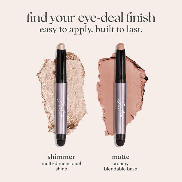 Julep Eyeshadow 101 Cream to Powder Waterproof Shadow Stick - Stone Matte - Long-Lasting, Crease-Proof, Matte Eyeshadow with Built-In Smudger