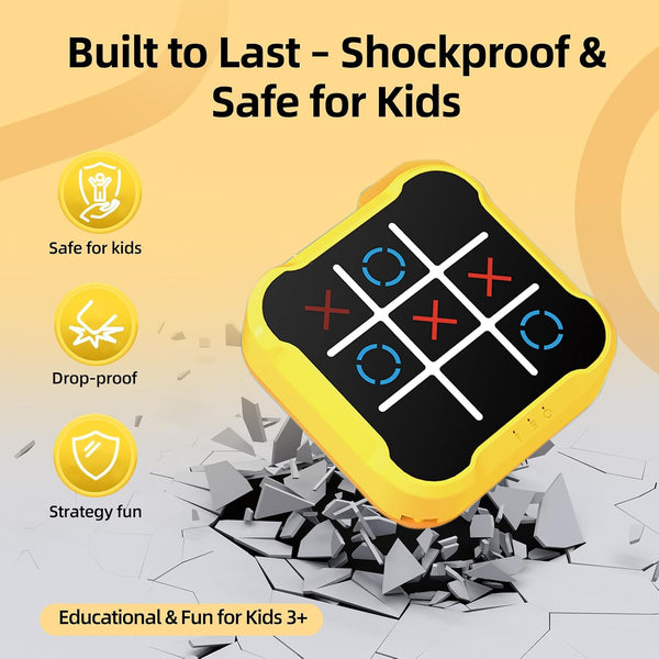 4-in-1 Tic Tac Toe Toys for Kid: Age 6-12 Kids Portable Sensory Puzzle Game | Electronic Toy for 6-12 Years Boys Girls - Development