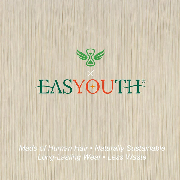 Easyouth Blonde Tape in Hair Extensions Human Hair White Blonde Human Hair Extensions Tape in 20pcs 14 Inch Softness Hair Extension Tapes in for