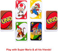 Mattel Games UNO Super Mario Card Game in Storage & Travel Tin, Video Game-Themed Deck for Kids, Adults & Family Nights with Special Rule