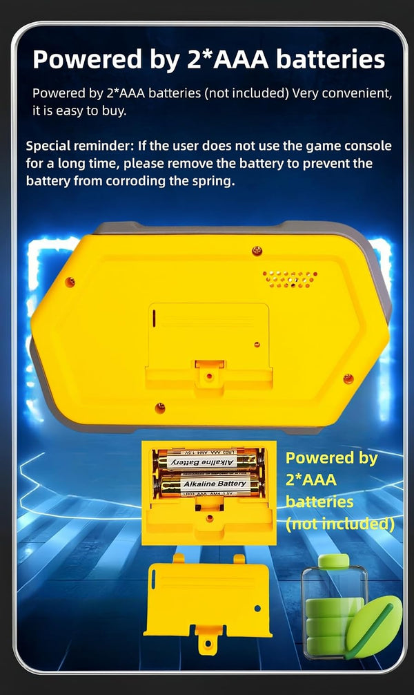 Retro Block Game Console Cool Shape 26 Brick Games Silicone Button Powered by 2*AAA Batteries Speed/Difficulty Can Be Adjusted Handheld Game Toy