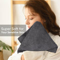 HOMEXCEL Microfiber Washcloths 12 Pack, Highly Absorbent and Soft Face Towel, Multi-Purpose Grey Wash Cloths for Bathroom, Hotel, Spa, Gym, and