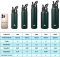 Konokyo 22 oz Insulated Stainless Steel Water Bottle with Straw Lid Army Green 22 Ounces