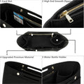 Purse Organizer Insert For Handbags, Felt Tote Bag Organizer Insert, Handbag Organizer, Compatible with Neverful Speedy and More, 6 Size Standard