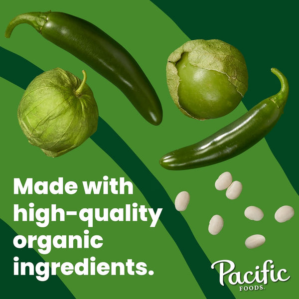 Pacific Foods Organic White Bean Verde Chili, 16.5 Ounce Can