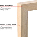 KINLINK 8x10 Picture Frame Natural, Solid Wood Frames with Acrylic Plexiglass for Pictures 4x6/5x7 with Mat or 8x10 without Mat, Tabletop and Wall