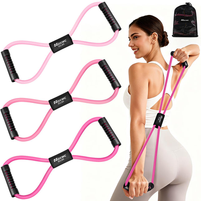 Figure 8 Resistance Band, Exercise Bands for Back, 8 Shaped Resistance Bands for