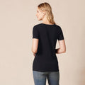 Amazon Essentials Women's Regular-Fit Short-Sleeve V-Neck T-Shirt, Multipacks 2 Black Large