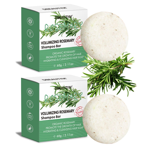 2 Pack Rosemary Shampoo Bar for Hair Growth,Deep Cleansing for Scalp Hair Loss Shampoo Soap,Organic Hair Oil Control,Solid Shampoo Bar,Refreshing