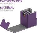 Purple Deck Box for MTG Cards, Trading Card Storage Box with 2 Dividers per Holder, Holds up to 110 Cards