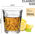 JAIEF 1.7 OZ Tequila Shot Glasses Heavy Base Shot Glass, Crystal Cordial Glasses (Set of 8)