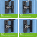 Barn Door Lock Hardware, 90 Degree Heavy Duty Gate Latches Flip Latch Safety Door Bolt Latch Lock, Barn Sliding Door Latch Lock Suitable for