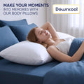DOWNCOOL Large Body Pillow Insert- Breathable Full Body Pillow for Side Sleeper - Soft Long Bed Pillow for Adults - 20 x 54 inch (White) White