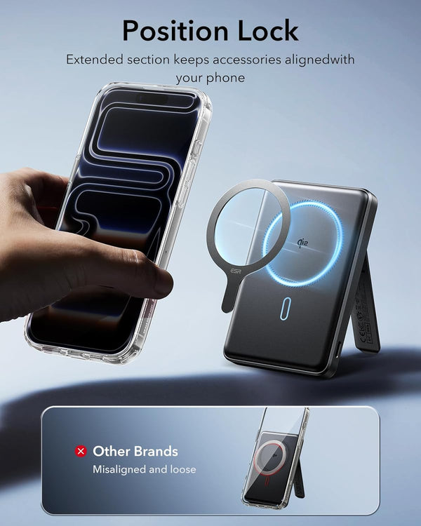 ESR for Magsafe Sticker 360, Magsafe Ring Magnet, 2 Pack Magnetic Ring, Universal Magnetic Wireless Charger Conversion Kit for Iphone