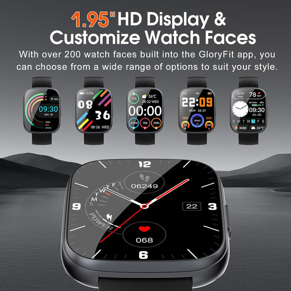 Smart Watch for Men Women Bluetooth Call, 1.95" HD Touch Screen Fitness Watch with Sleep Heart Rate Monitor, 100+ Sports Modes, IP68 Waterproof