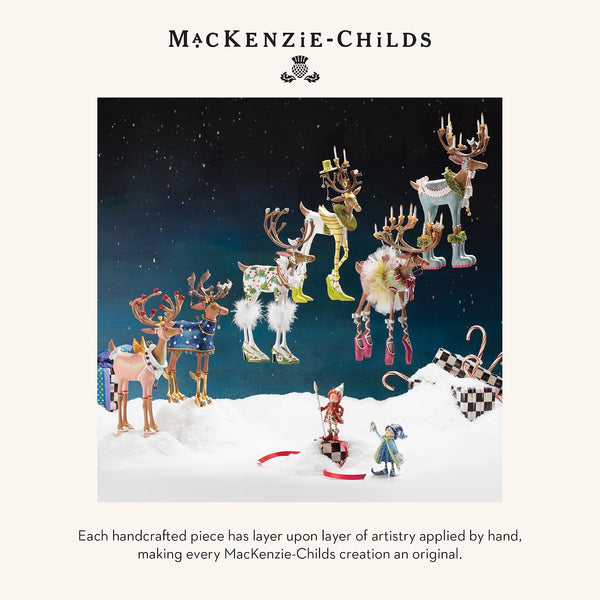 MACKENZIE-CHILDS Patience Brewster Dash Away Christmas Ornament, Indoor Christmas Tree Decoration for Holiday Decor Arrangement, Dancer Dancer