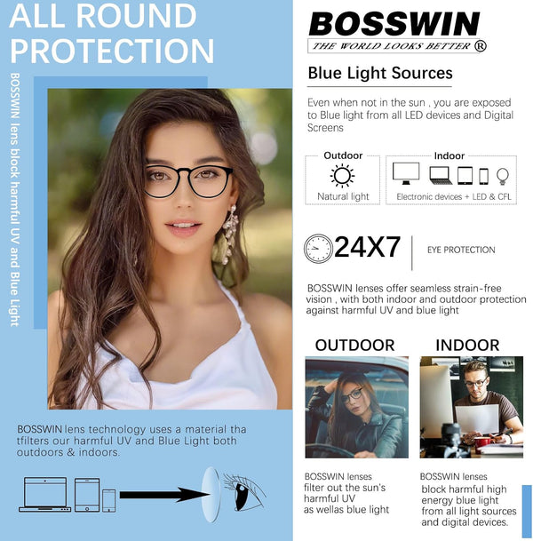 Blue Light Blocking Glasses for Women/Men - 4-Pack Computer Reading/Gaming/TV/Phone Glasses, Anti-Glare A-1 Black+douhua+transparent+pink