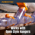 POWERTEC Clear PVC Pipe 2-1/2" x 36" Long, 1PK Rigid Plastic Tubing, Round Tube Compatible w/Dust Collection Fitting, for Woodworking Tool, Dust