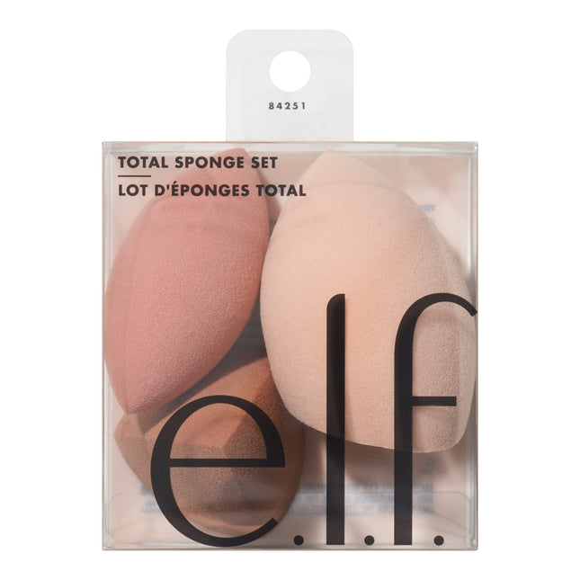 E.L.F. Total Sponge Set, Multi-Use Makeup Sponge Set for Flawless Blending, Grea
