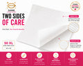 XL Disposable Face Towels – 50 Count Ultra-Soft Lint-Free Dry Facial Wipes, 100% Viscose Towels for Skincare, Makeup Removal & Sensitive Skin