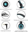 noot products K11 Kids Headphones Wired 3.5mm Jack Stereo Tangle-Free Black