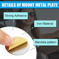 Weewooday 8 Pcs Phone Magnet Car Metal Mount Plate for Cell Holder Compatible with Magnetic Car Mounts Replacement Sticker(Mandala Style)