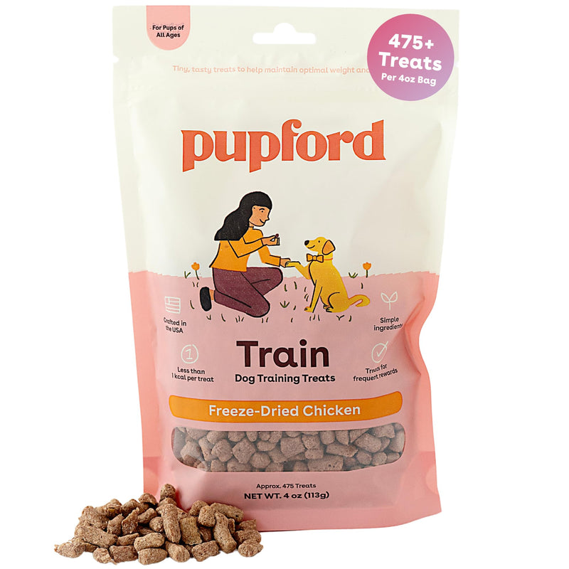 Pupford Freeze Dried Training Treats for Dogs & Puppies (Chicken, 4 oz) Chicken 4 Ounce (Pack of 1)