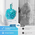 Bath Shower Loofah Sponge 60G Bath Mesh Pouf Shower Ball Body Scrubber Exfoliating Bath Sponge for Women and Men, Set of 4, Flower