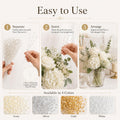 100 Pieces String Pearl Sticks Pearls for Crafts, Artificial Pearls String Beads for Wedding Bridal Flower Bouquet, Wedding Party Table Decor,