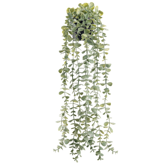 Der Rose 1Pcs Fake Plants Hanging Artificial Decor Faux Potted Eucalyptus Plants for Boho Bathroom Home Office Desk Wall