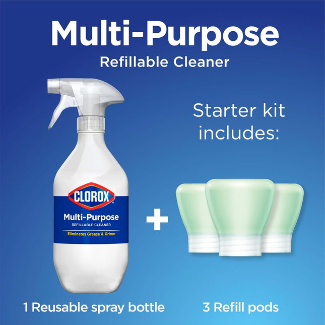 Clorox Multi-Purpose Spray Starter Kit 3X1.125Fo, Household Essentials, Concentr