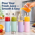 Luxfuel 18 oz Glass Water Bottles with Lids and Silicone Sleeve 6 Pack | Leak Proof Stainless Steel Lids, BPA Free, Reusable Glass Bottles for