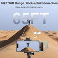2-Pack Wireless Mini Lavalier Lapel Microphone for iPhone,iPad(Lightning) - 65ft Cordless Clip on Dual Mics with Noise Reduction 6H Working Time