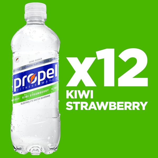 Propel, Kiwi Strawberry, Zero Calorie Sports Drinking Water with Electrolytes and Vitamins C&E, 16.9 Fl Oz (12 Count) Kiwi Strawberry 16.9 Fl Oz