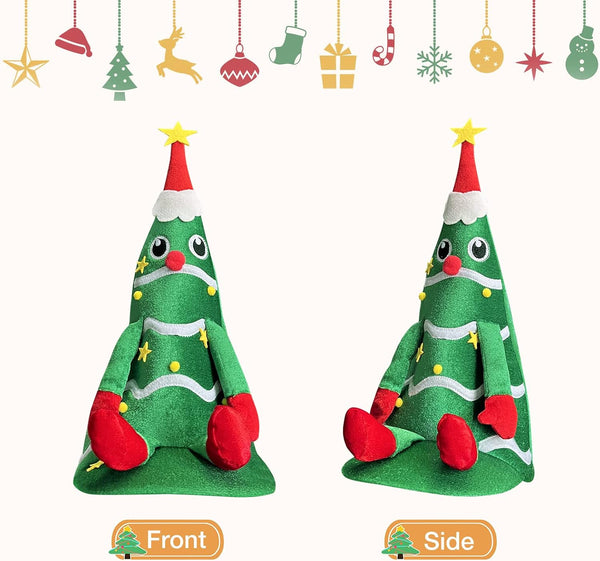 Christmas Hat,Gnome Hat, Strange Dr.Seuss Hats,Holiday Duck Cap for Xmas New Year Festive Party Supplies Green Side