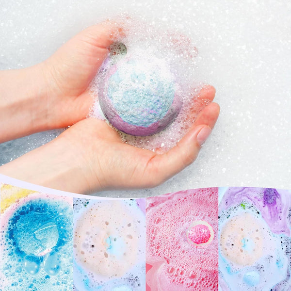 Bath Bombs for Women Gift Set - Bath Sets for Women Gift - 5 Large Bath Bomb Set with 4 Shower Steamers & 3 Candles -
