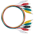 WGGE WG-026 10 Pieces and 5 Colors Test Lead Set & Alligator Clips,20.5 Inches / 22 AWG Copper Wire. the Clips Soldered and Stamped to the Wires.