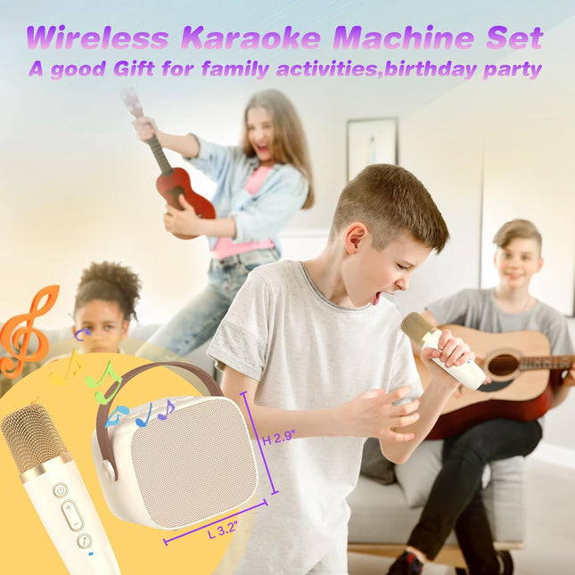 Mini Karaoke Machine,Funny Toys Christmas Birthday Gifts for Kids Age 4-12 Girls,Boys,Adults,Meguo Karaoke Microphone To