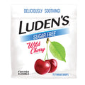 Luden's Sore Throat Relief Lozenges for Minor Everyday Irritation & Dry Mouth, Sugar Free Wild Cherry Flavored Drops, 75 Count Sugar Free Wild