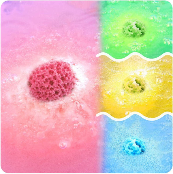 BOENFU Large Bath Bombs Gift Set 12 Scents 2.8oz per Ball | Natural Essential Oils Dry Skin Moisturize Bubble Spa Bath Handmade Birthday Gifts for