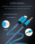 [2Pack/3.3ft] Lightning to 3.5mm iPhone Aux Cord, iPhone Aux Audio Cable | [Apple Mfi Certified] Lightning Aux Cord for Car Home Stereo Headphone