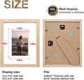 KINLINK 8x10 Picture Frame Natural, Solid Wood Frames with Acrylic Plexiglass for Pictures 4x6/5x7 with Mat or 8x10 without Mat, Tabletop and Wall